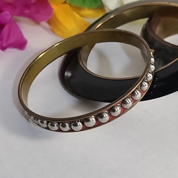 Vintage Brass Bangle Bundle - Picture 2 of 10